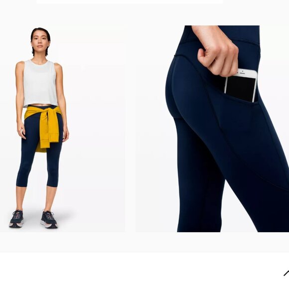 Lululemon Fast And Free High Rise Crop Leggings 19 - Picture 1 of 7